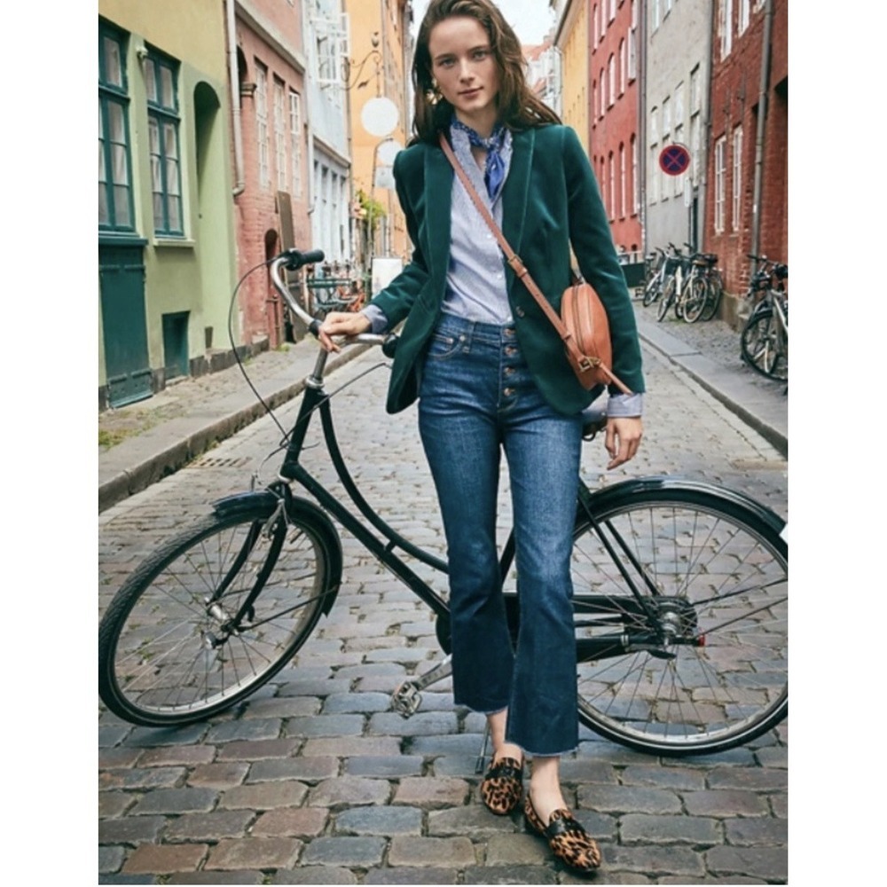 NEW! J.Crew Parke Velvet Blazer Jacket Forest Green SZ 6 - Picture 3 of 13